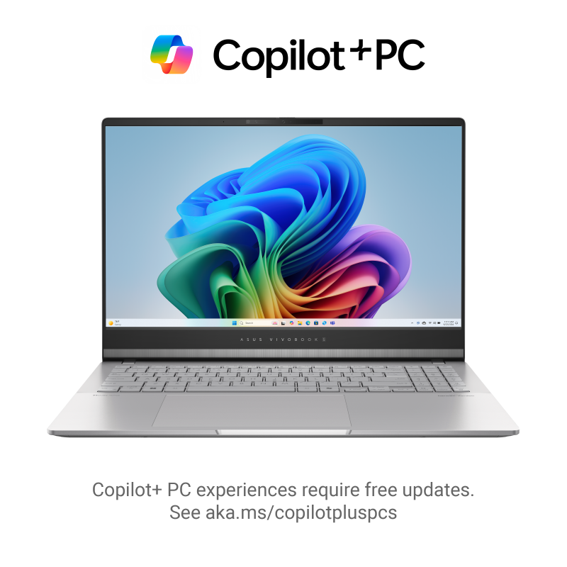 ASUS Vivobook  S15 OLED M5506NA-MA015 15.6" 3K 120Hz Laptop - Ryzen 5 7535HS -16GB Ram - 512GB SSD - Shared  - WIN PRO K (Cool Silver)