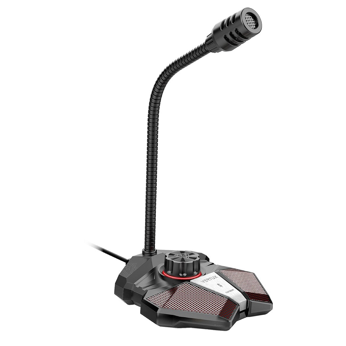 VERTUX High Sensitivity Omni-Directional Gaming Microphone with Volume Control