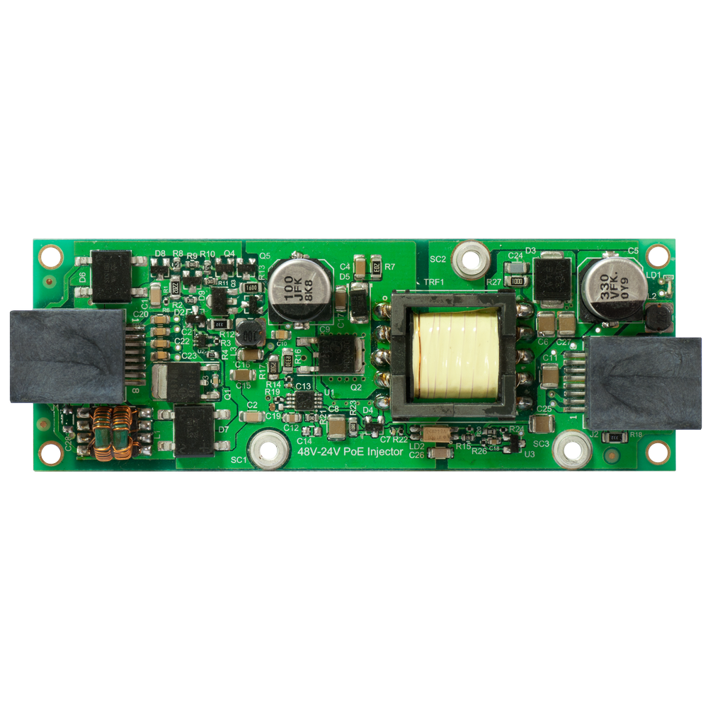 MikroTik RBGPOE-CON-HP 48V to 24V PoE Converter, 802.3af/at and Passive PoE Support, 10/100/1000Mbps, 24W Output, Rugged Metal Case