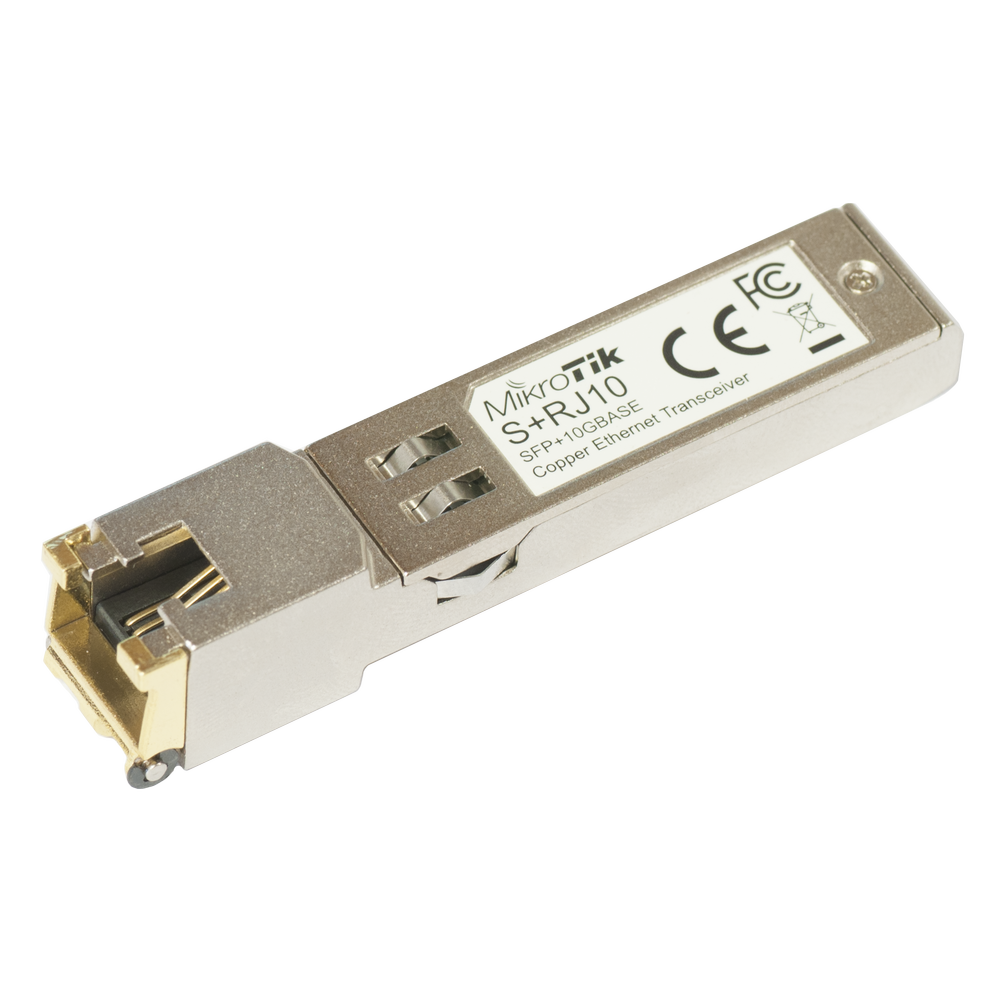 MikroTik S+RJ10 6-Speed RJ45 SFP+ Module, Up to 10Gbps over Ethernet, Cat6/7 Compatible, Marvell 88X3310P, 2.4W Power Consumption
