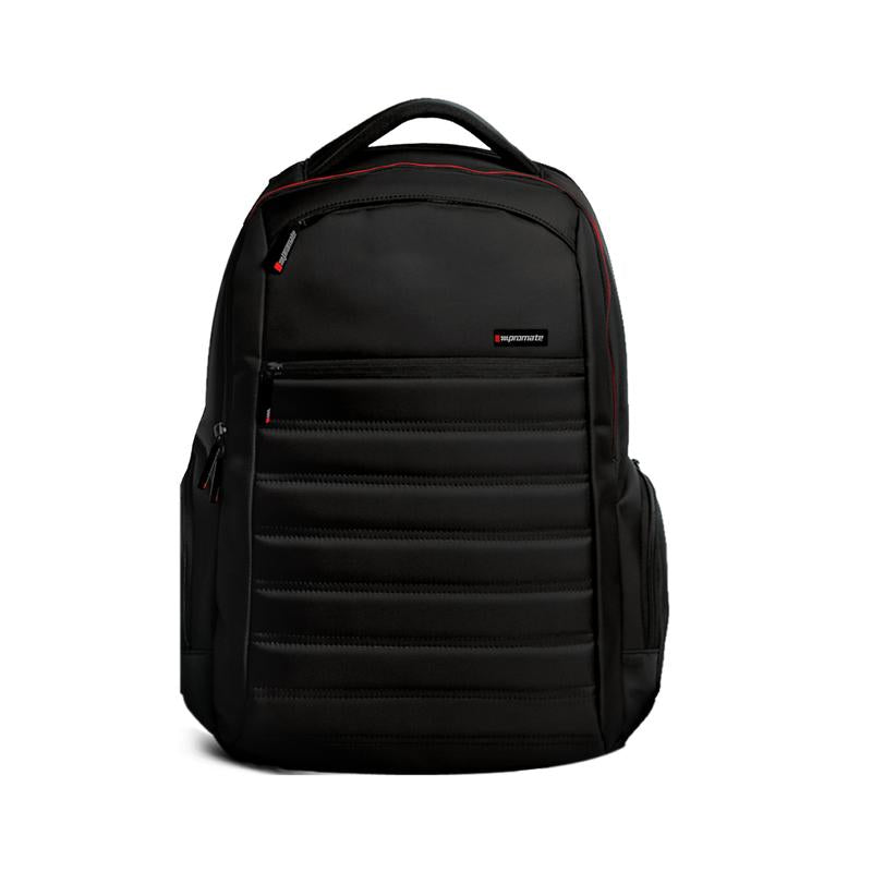 Promate Rebel-BP Heavy-Duty Laptop Backpack – Mesh-Padded Comfort, Spacious Storage, Water-Resistant, Fits Up to 15.6″