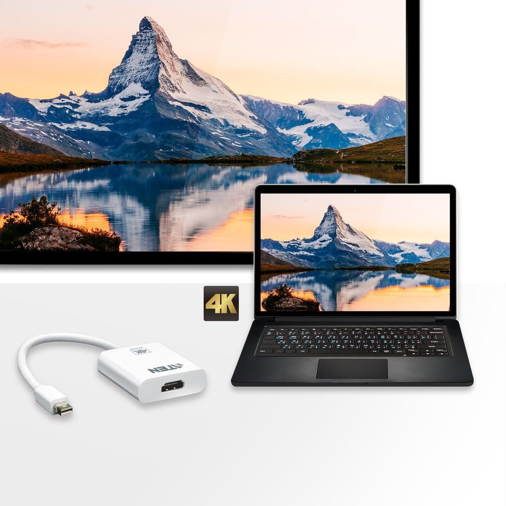 ATEN 4K Mini DisplayPort to HDMI Active Adapter - VC981 - Adapters - alnabaa.com - النبع