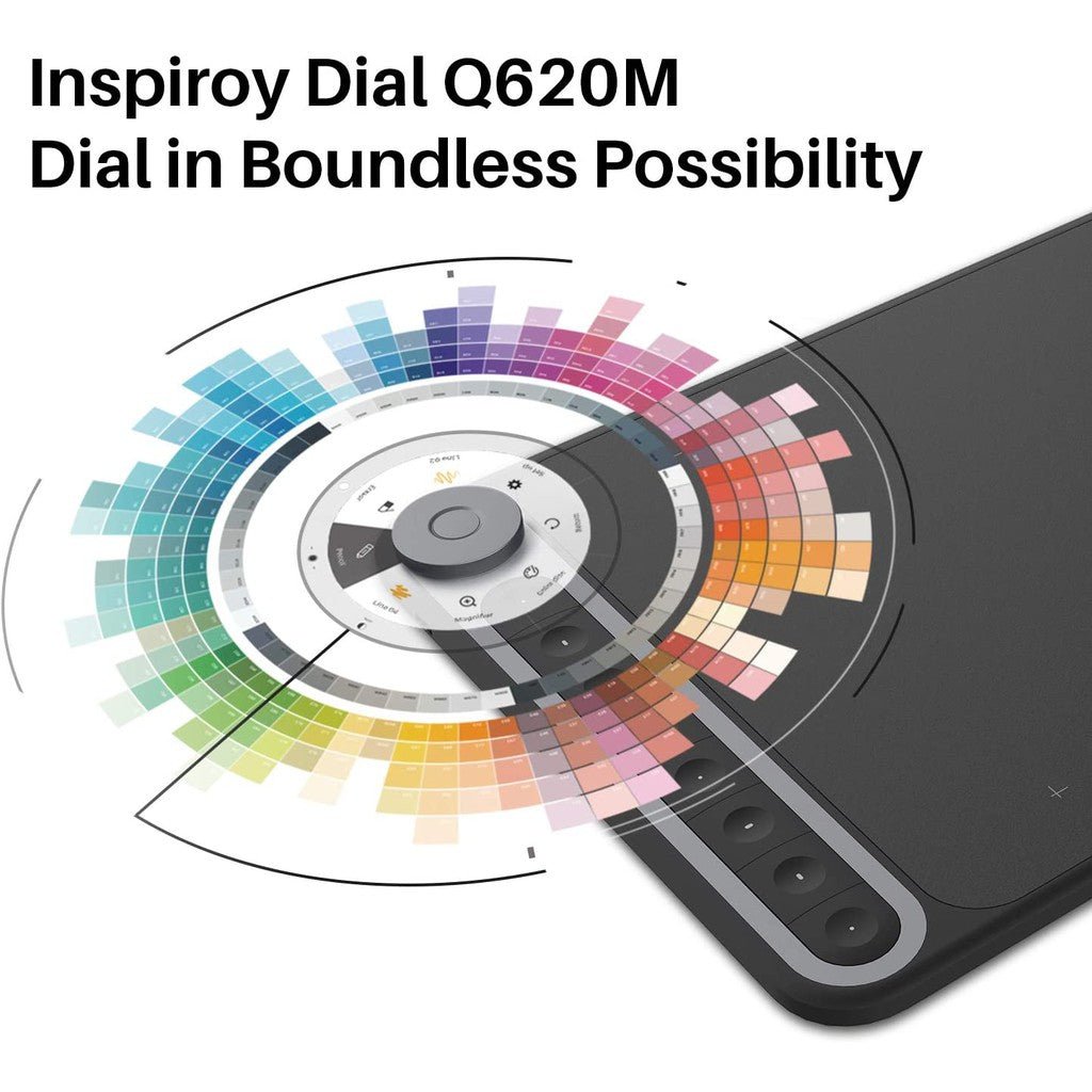 Huion Inspiroy Dial Q620M Graphic Pen Tablet - 8 programmable Keys - Q620M - Graphic Tablets - alnabaa.com - النبع