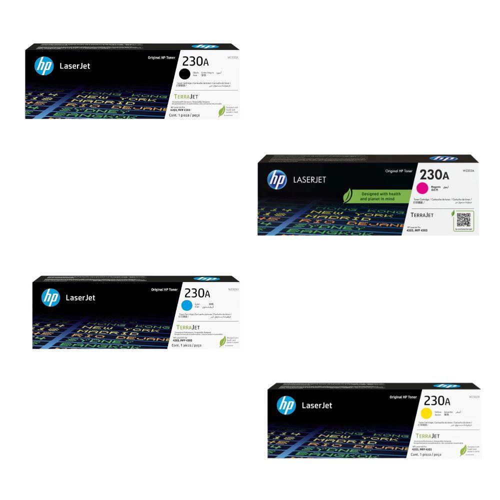 HP Original 4-Color Toner Cartridge Set (Black, Cyan, Magenta, Yellow)  Genuine HP Combo Pack for High-Quality Printing, Reliable Performance & Vivid Colors