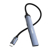 LDNIO DS‑74C USB‑C Multi‑Port Hub with 3× USB‑C & 1× USB 3.0 Ports, High‑Speed Data Transfer Adapter for Laptop, MacBook, Tablet & USB‑C Devices