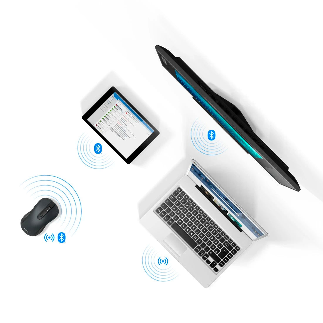 هاما "MW-650" ماوس بصري متعدد الأجهزة بـ 6 أزرار، مع USB-A / بلوتوث