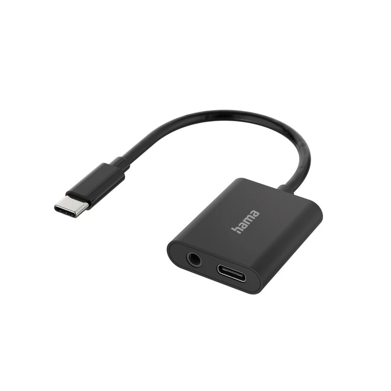 Hama Audio Adapter, 2 in 1, USB-C Plug - 3.5 mm Jack / USB-C Socket, Audio + Charging