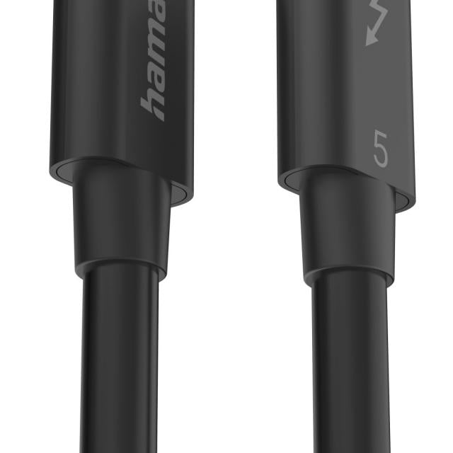 Hama USB-C Thunderbolt 5 Cable – 1m, 80Gbps, 240W Power Delivery, 8K Ultra HD, 5A Charging, High-Speed Data & Video Transfer