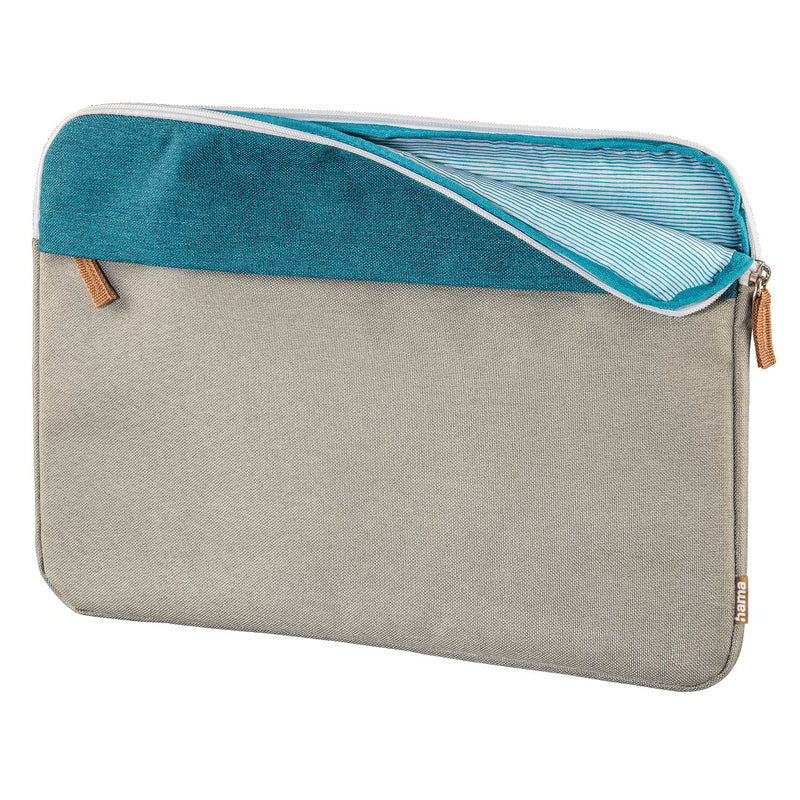 Hama "Florence" Laptop Sleeve, up to 34 cm (13.3"), petrol/grey