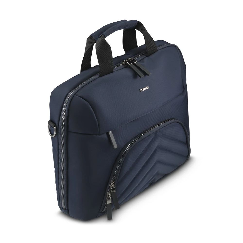 Hama "Premium Lightweight" Laptop Bag – Fits 13.3–14.1" Laptops, Dark Blue, Eco-Friendly, Padded Compartments
