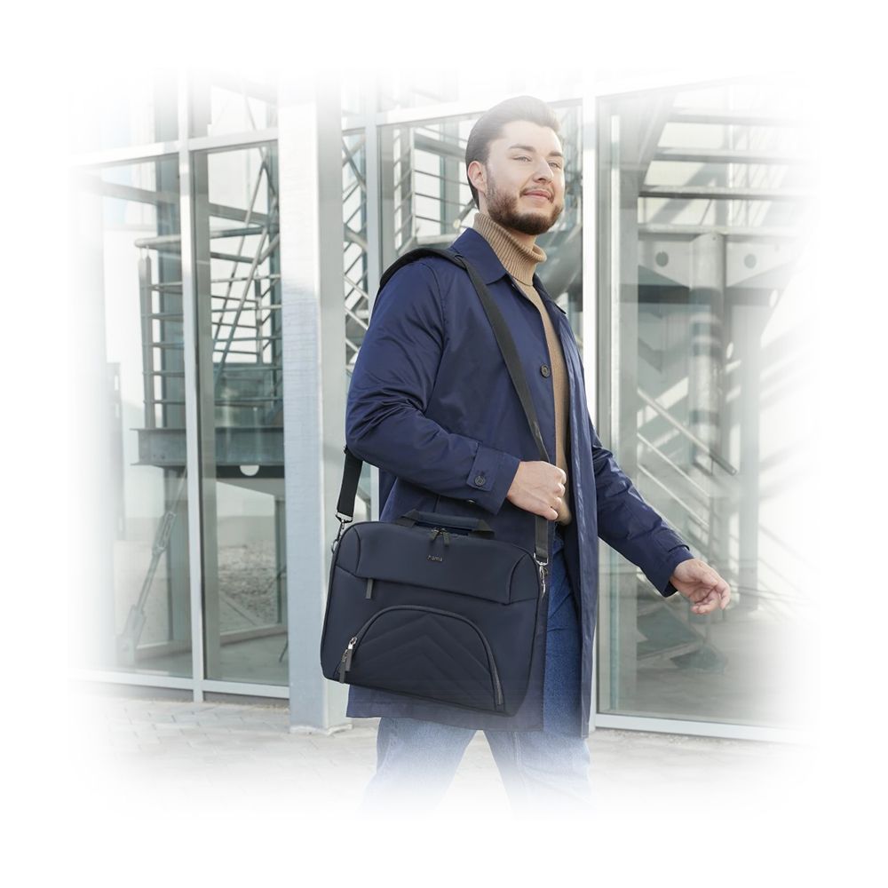 Hama "Premium Lightweight" Laptop Bag – Fits 13.3–14.1" Laptops, Dark Blue, Eco-Friendly, Padded Compartments