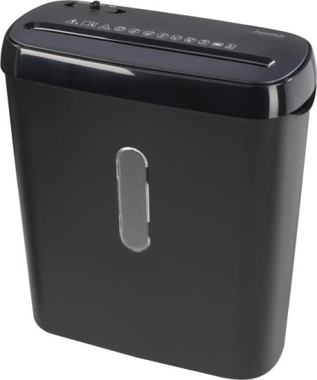 Hama Prime M80 Document Shredder, P-5 High Security Micro-Cut 2 x 12 mm, 8-Sheet Capacity, 20L Waste Basket, Auto Start/Stop & Reverse, Paper & Plastic Card Shredder