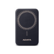 بنك طاقة مغناطيسي ADATA R100 بسعة 10,000 مللي أمبير/ساعة - Qi لاسلكي بقوة 15 وات، وPD/QC USB-C بقوة 20 وات، ومنافذ مزدوجة للأجهزة، وحامل قابل للطي، وشحن مباشر