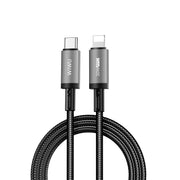 WiWU TITAN LINK Wi-C056 USB-C to Lightning Fast Charging Cable, 30W, Aluminum Alloy & Nylon Braided, 1M, Grey