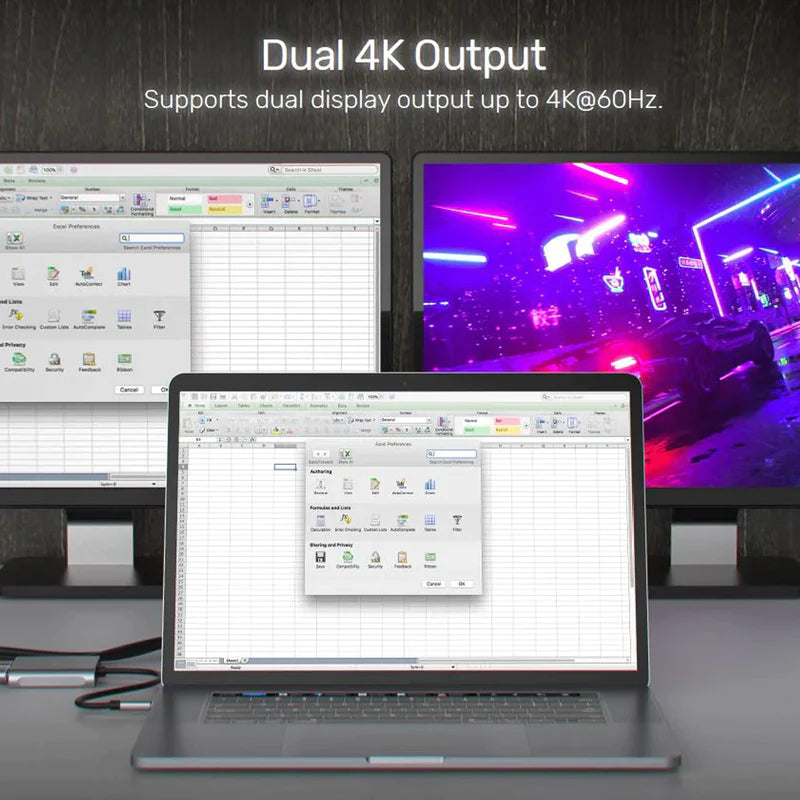 UNITEK USB-C to Dual HDMI 4K Adapter