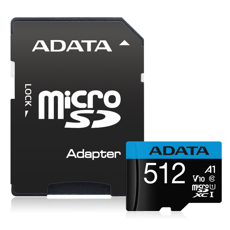 ADATA Premier 512GB MicroSDHC/SDXC UHS-I Class 10 V10 A1 Memory Card