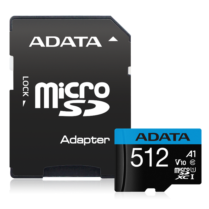 بطاقة ذاكرة ADATA Premier 512GB MicroSDHC/SDXC UHS-I فئة 10 V10 A1