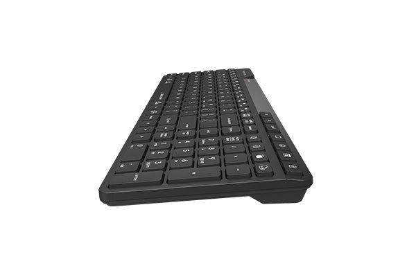 A4Tech FBK27C Bluetooth & 2.4 GHz Wireless Keyboard – QuietKey, Rechargeable, Multi-Device, USB-C Fast Charging