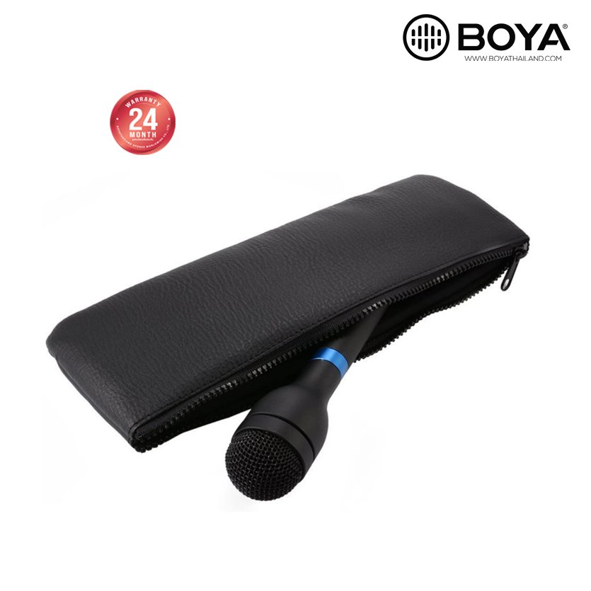 ميكروفون BOYA BY‑HM100 ديناميكي محمول باليد متعدد الاتجاهات بمقبض طويل مقاس 15.6 بوصة - XLR، 70-15 كيلو هرتز، هيكل من الألومنيوم المتين، مناسب للمقابلات والتسجيلات الصوتية
