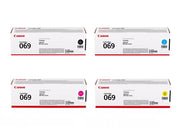 Canon 069 CMYK Toner Cartridge Set – Original Black, Cyan, Magenta & Yellow, 2100 Pages, Compatible with i-SENSYS MF752Cdw / MF754Cdw / LBP673Cdw