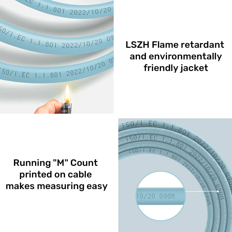 UNITEK Network Cable Cat-6A S/FTP RJ45 Ethernet Cable in 305M LSZH- Blue