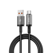 WiWU TITAN LINK Wi-C054 USB-A to USB-C Charging & Data Cable, 1M, Aluminum Alloy Connectors, Nylon Braided