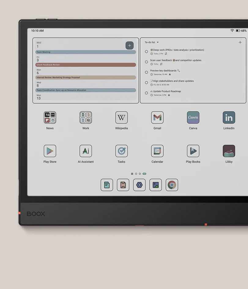 Boox Note Air5 C – Color E-Ink Tablet for Reading and Note-Taking - 10.3" Kaleido 3 Screen - 6GB RAM - 64GB Storage - Includes Pen3 Smart Stylus