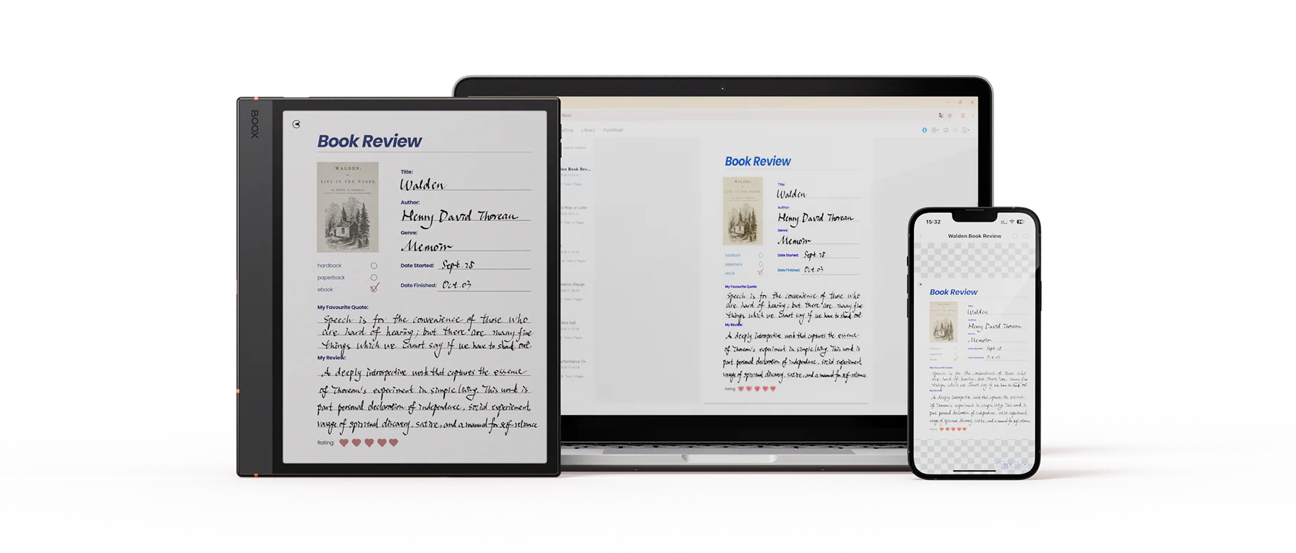 Boox Note Air5 C – Color E-Ink Tablet for Reading and Note-Taking - 10.3" Kaleido 3 Screen - 6GB RAM - 64GB Storage - Includes Pen3 Smart Stylus