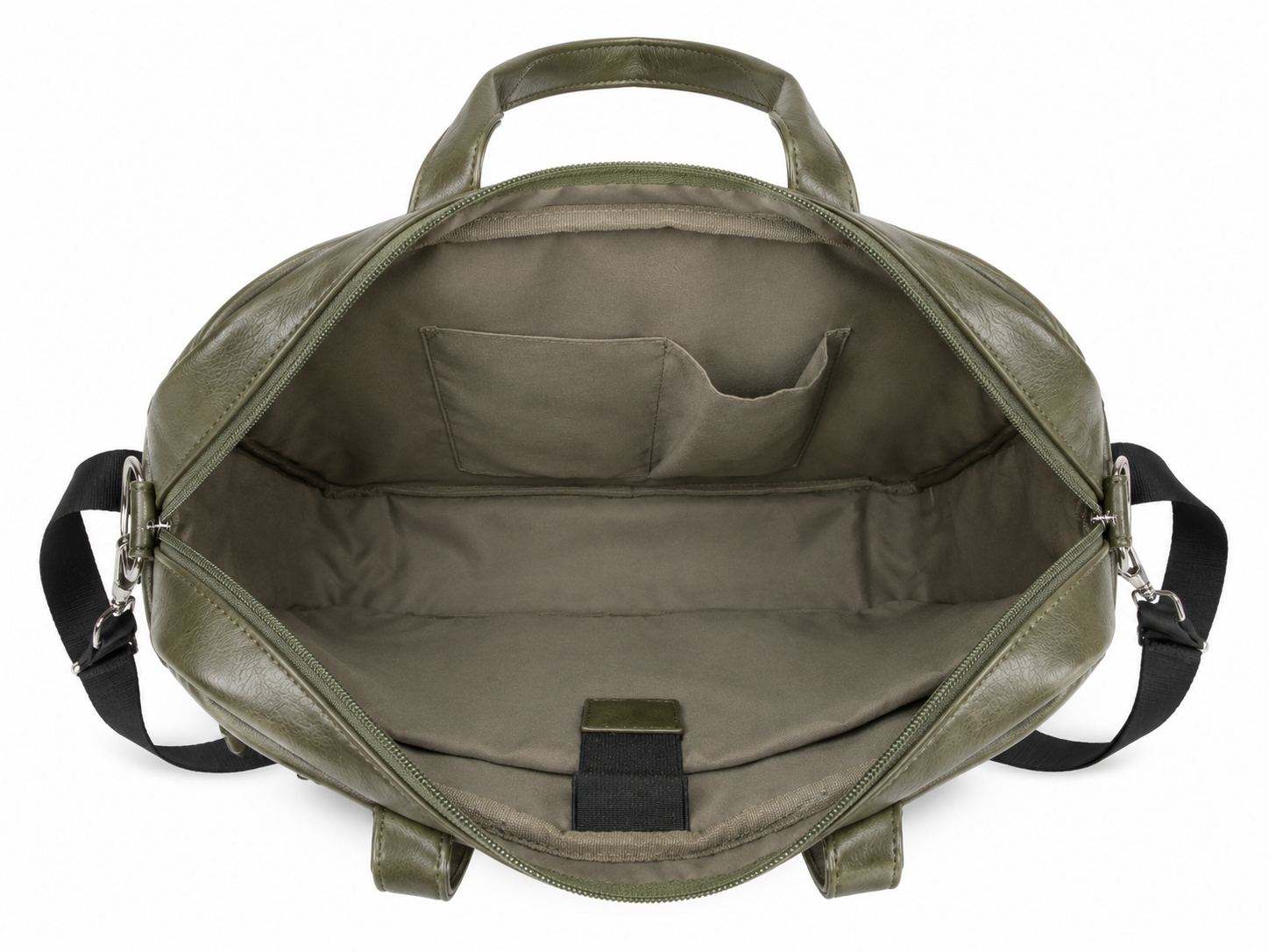 MARAVILLO MC793 15.6" Laptop Briefcase – Khaki , Professional Business Design , Front Zipper Pocket , Detachable Shoulder Strap , Carry Handles , Office & Travel Use