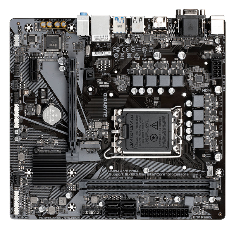 GIGABYTE H610M H V2 DDR4 1.0 LGA 1700 mATX Motherboard