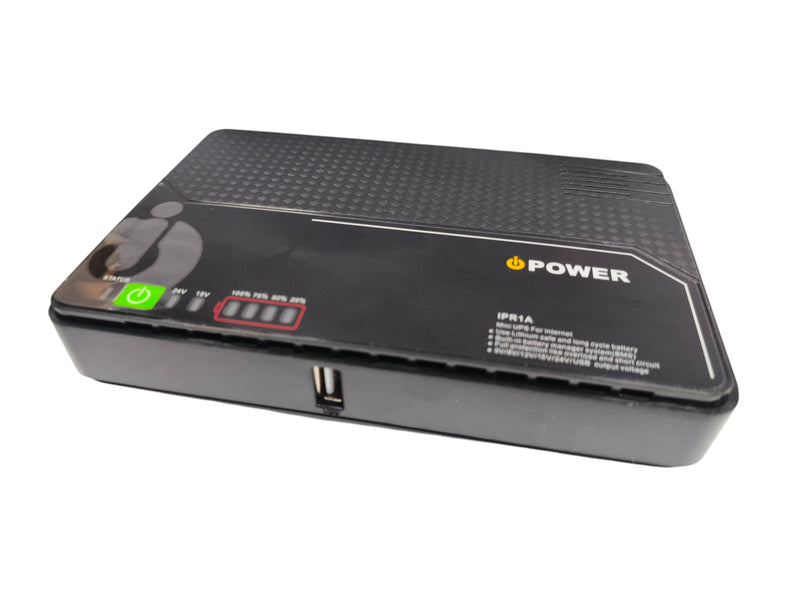 iPower DC UPS 18W Mini UPS for WiFi Router/Modem nano router, 8000MA 5V+USB