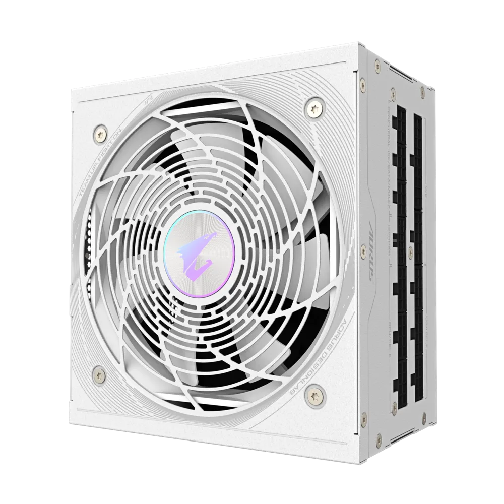 Gigabyte AORUS ELITE 1000W GP-AE1000PM PG5 ICE – ATX 3.x & PCIe 5.0/5.1 Ready, 80 Plus Platinum, Fully Modular, 120 mm FDB Fan