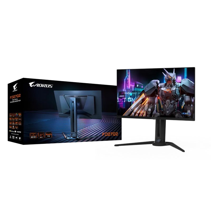 GIGABYTE AORUS FO27Q2 27" QD-OLED Gaming Monitor - 240Hz, 0.03ms, HDMI 2.1, HDR True Black 400, 99% DCI-P3, AI OLED Care