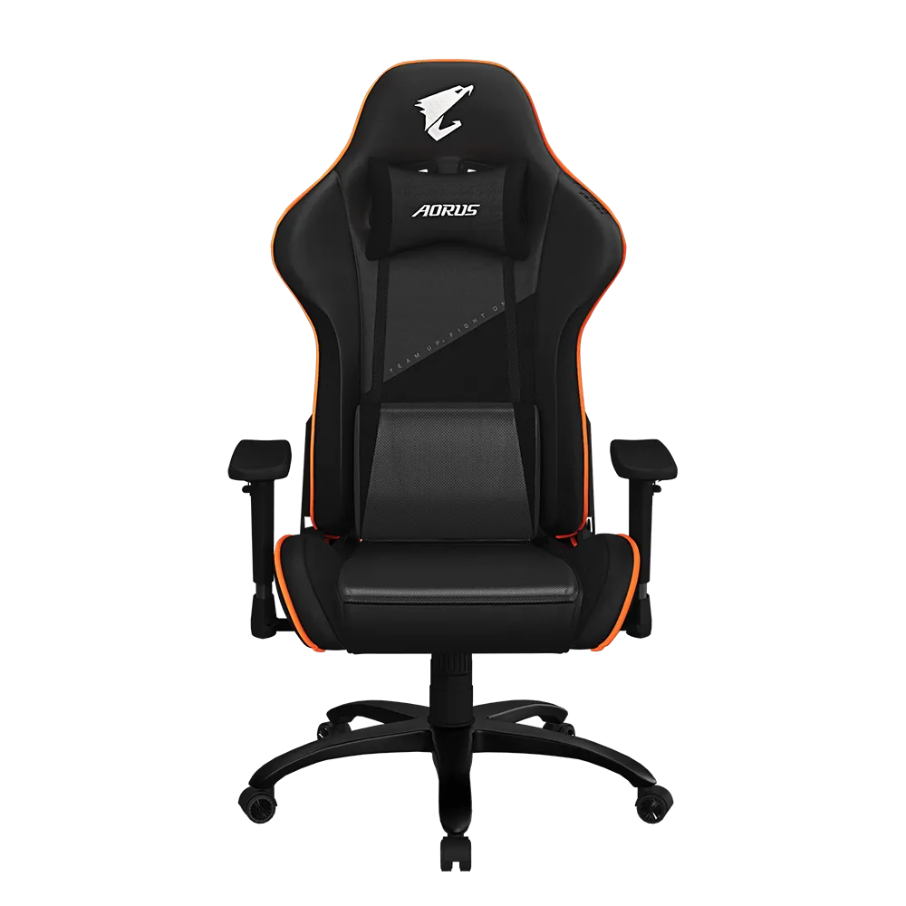 كرسي الألعاب AORUS AGC310 - تصميم مريح، إمكانية إمالة 160 درجة، وسائد قابلة للتعديل، إطار فولاذي، معتمد من BIFMA