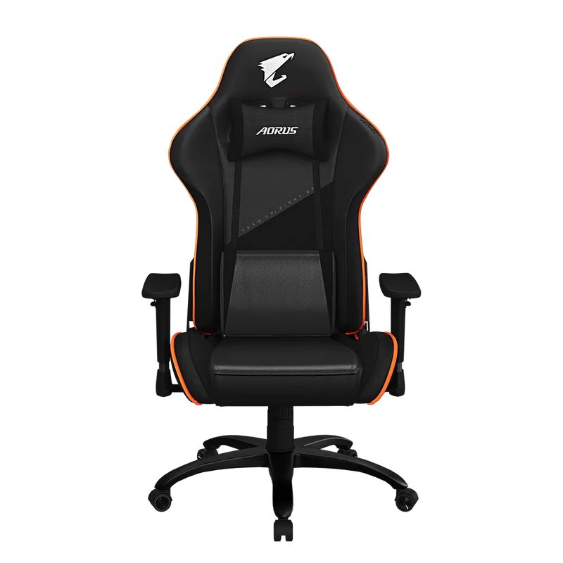 كرسي الألعاب AORUS AGC310 - تصميم مريح، إمكانية إمالة 160 درجة، وسائد قابلة للتعديل، إطار فولاذي، معتمد من BIFMA