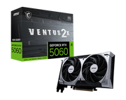 MSI GeForce RTX 5060 8G VENTUS 2X OC – سعة 8 جيجابايت GDDR7، PCIe 5.0، تردد تعزيز 2535 ميجاهرتز، 3840 نواة CUDA، مروحتان TORX 5.0، HDMI 2.1b و 3×DP 2.1b