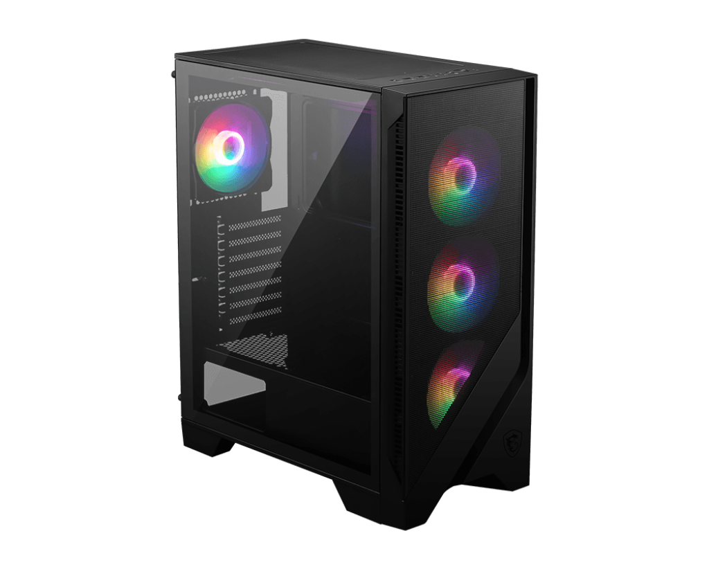 MSI MAG FORGE 120A AIRFLOW Mid-Tower PC Case — Mesh Front, 6× Auto-RGB Fans, Tempered Glass, ATX Support, USB 3.2