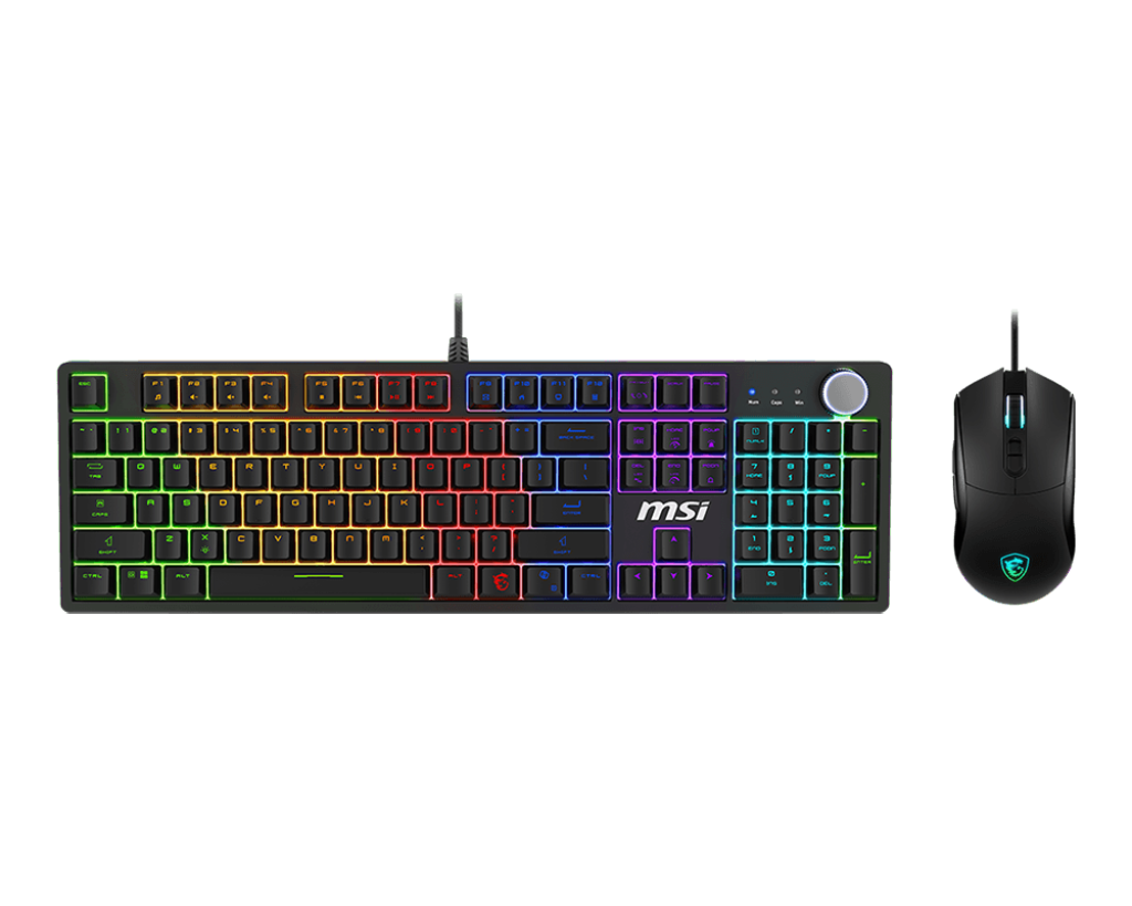 MSI FORGE GK320 Gaming Keyboard & Mouse Combo — Wired RGB Mechanical Keyboard, Hot-Swappable Linear Switches, Full Anti-Ghosting, RGB Gaming Mouse up to 12800 DPI, USB Connection/English