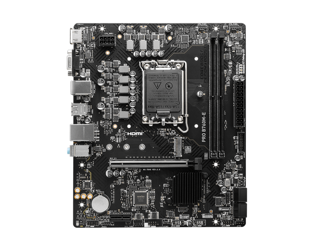 اللوحة الأم MSI PRO B760M-E DDR5 Micro-ATX LGA 1700