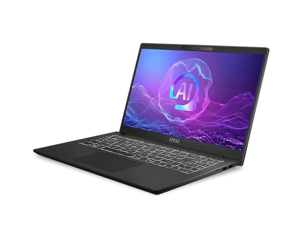 كمبيوتر محمول MSI Modern 15 H AI C2HM - شاشة 15.6 بوصة - معالج Core Ultra 9 285H - ذاكرة وصول عشوائي (RAM) سعة 16 جيجابايت - قرص SSD NVMe سعة 1 تيرابايت - نظام التشغيل Windows 11 Pro