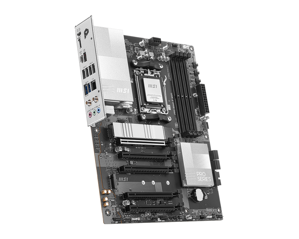 لوحة أم MSI PRO B840‑P WIFI ATX - AMD B840، AM5، DDR5‑8000 OC، PCIe 4.0، Dual M.2 Gen4 Shield Frozr II، Wi‑Fi 7، 2.5 جيجابايت LAN، صوت ALC897