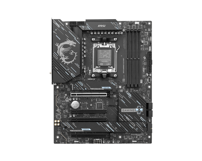 لوحة أم MSI X870 GAMING PLUS WIFI - ATX - تدعم معالجات AMD Ryzen 9000/8000 / 7000 - AM5-60A SPS VRM - DDR5 Memory Boost 8200+ MT/s (OC) - PCIe 5.0 x16 و4.0 x16 - M.2 Gen5 - Wi-Fi 7 - شبكة LAN 5G