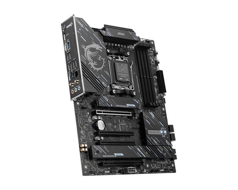 لوحة أم MSI X870 GAMING PLUS WIFI - ATX - تدعم معالجات AMD Ryzen 9000/8000 / 7000 - AM5-60A SPS VRM - DDR5 Memory Boost 8200+ MT/s (OC) - PCIe 5.0 x16 و4.0 x16 - M.2 Gen5 - Wi-Fi 7 - شبكة LAN 5G