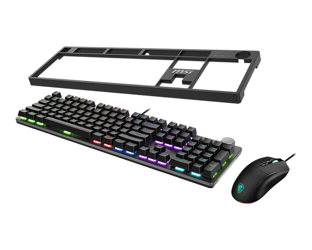 MSI FORGE GK320 Gaming Keyboard & Mouse Combo — Wired RGB Mechanical Keyboard, Hot-Swappable Linear Switches, Full Anti-Ghosting, RGB Gaming Mouse up to 12800 DPI, USB Connection/English