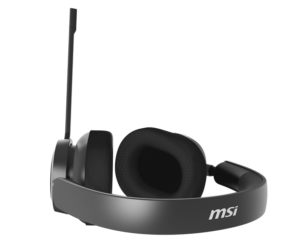 سماعة الألعاب MSI MAESTRO 300 - مشغلات 40 مم، ميكروفون قابل للفصل، منفذ USB-C، وسادات أذن شبكية/جلدية، متعددة المنصات
