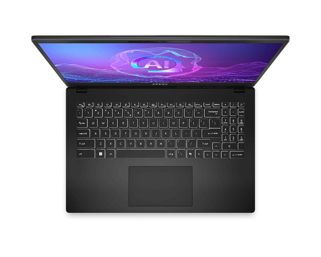 كمبيوتر محمول MSI Modern 15 H AI C2HM - شاشة 15.6 بوصة - معالج Core Ultra 9 285H - ذاكرة وصول عشوائي (RAM) سعة 16 جيجابايت - قرص SSD NVMe سعة 1 تيرابايت - نظام التشغيل Windows 11 Pro