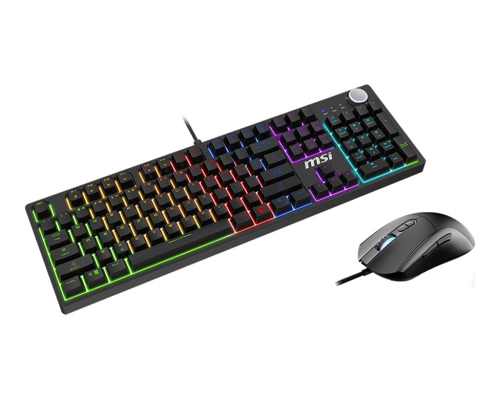 MSI FORGE GK320 Gaming Keyboard & Mouse Combo — Wired RGB Mechanical Keyboard, Hot-Swappable Linear Switches, Full Anti-Ghosting, RGB Gaming Mouse up to 12800 DPI, USB Connection/English
