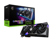 بطاقة رسومات MSI GeForce RTX 5090 GAMING TRIO OC - ذاكرة GDDR7 سعة 32 جيجابايت، وتردد 2497 ميجاهرتز، ومنفذ PCIe 5.0، وتبريد TRI FROZR 4، و3 منافذ DisplayPort 2.1b، وHDMI 2.1b