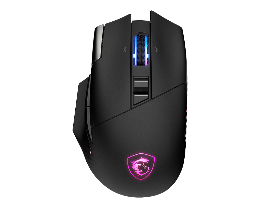 MSI VERSA PRO Wireless Gaming Mouse — Tri-Mode Connectivity (2.4G / Bluetooth / USB), 26000 DPI Optical Sensor, 1000Hz Polling Rate, RGB Lighting, 15 Programmable Buttons, Ergonomic Design