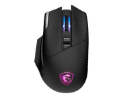 MSI VERSA PRO Wireless Gaming Mouse — Tri-Mode Connectivity (2.4G / Bluetooth / USB), 26000 DPI Optical Sensor, 1000Hz Polling Rate, RGB Lighting, 15 Programmable Buttons, Ergonomic Design